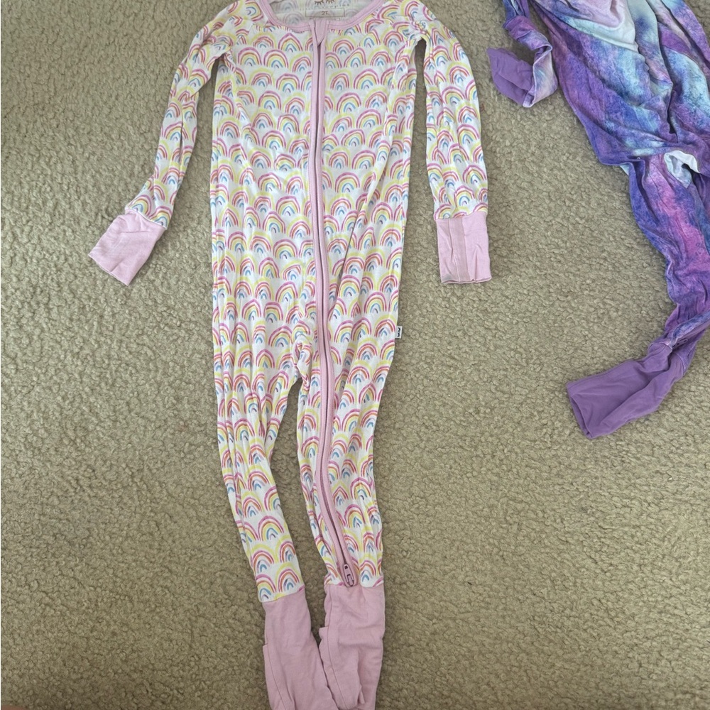 Little Sleepies Pink Footies One Piece